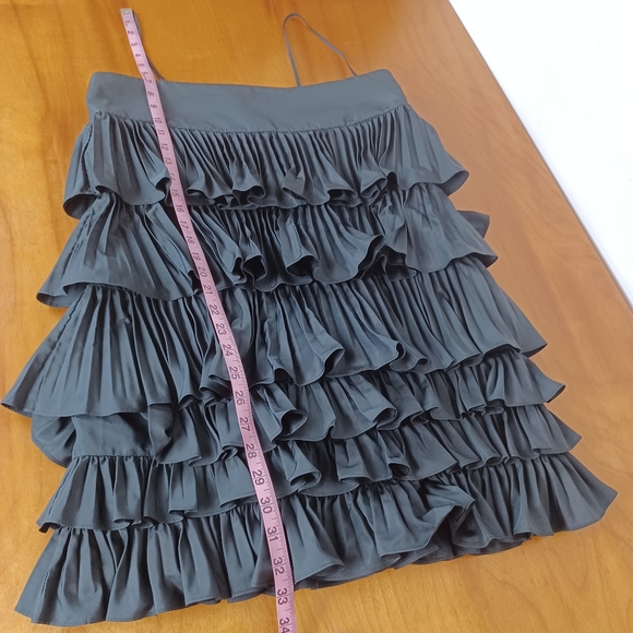 Alexis Women Corsini Ruffle Mini Dress SZ M Square Neck Plisse Cascading Tiered - Picture 12 of 12